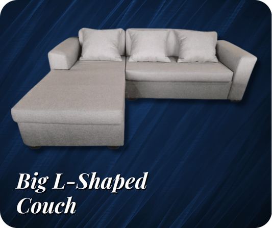 Big L Shape Couch (Loose Pillows Seating) - Premium L Shape couch loose pillows from Techra Bed Factory- couch loose pillows - Just R 7499! Shop now at Techra Bed Factory 