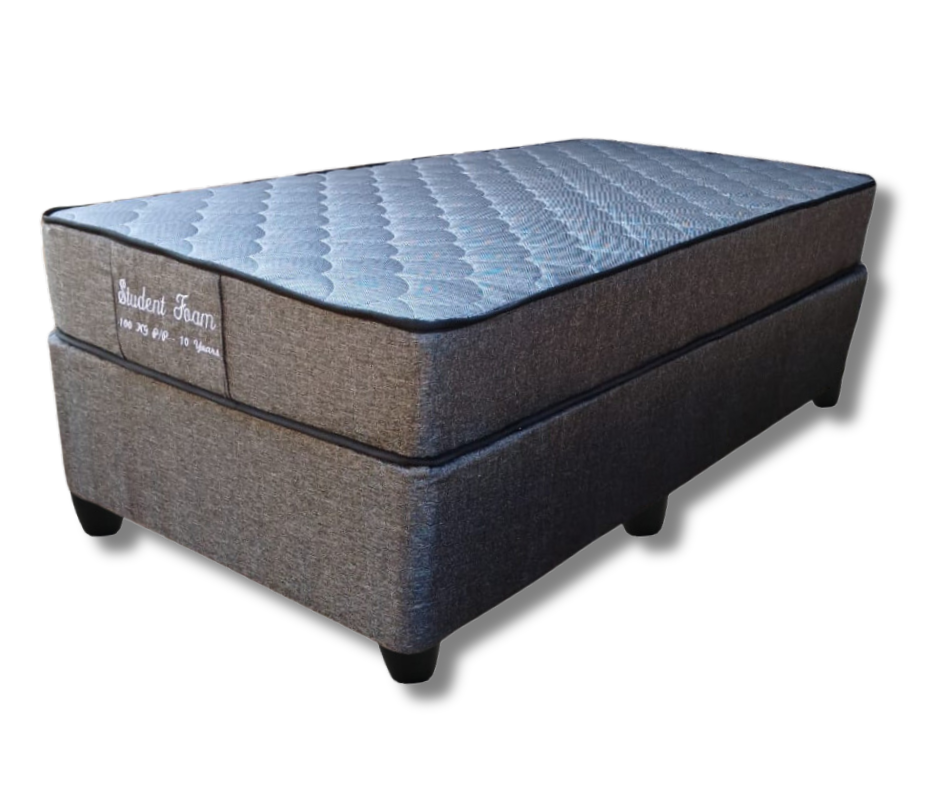 Student Foam Bed Set - Premium Mattress with Base from Techra Bed Factory - Student Accommodation - Just R 1950! Shop now at Techra Bed Factory 