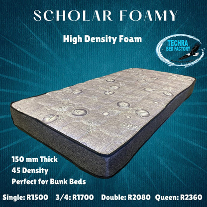 Scholar Foam Mattress - Premium High Density Foam from Techra Bed Factory- Scholar Foam Mattress - Just R 1500! Shop now at Techra Bed Factory 